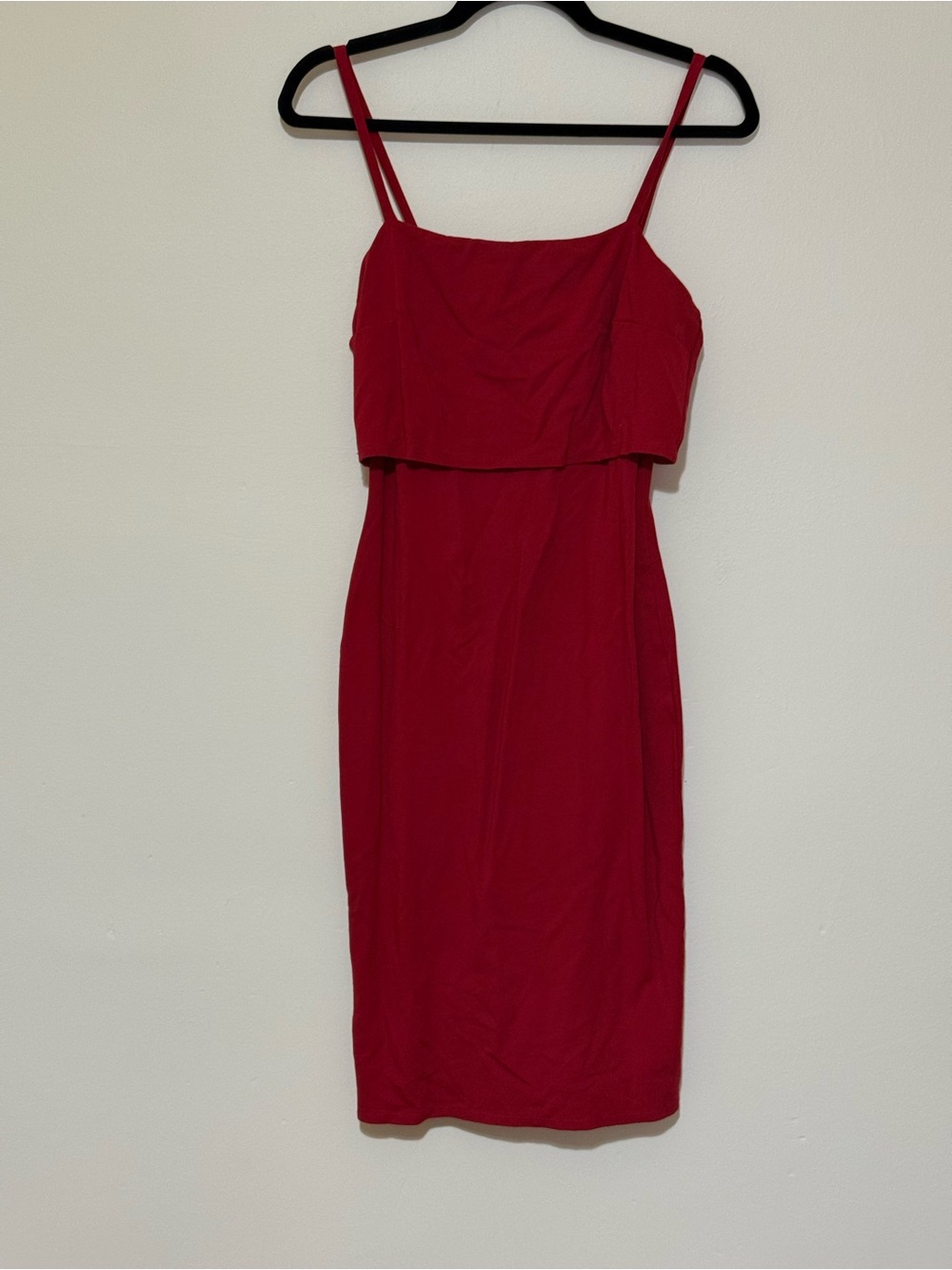 maitai Red Midi Spaghetti Strap Dress